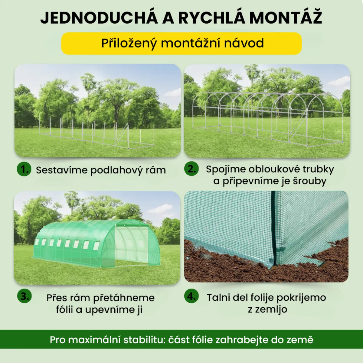 Fóliovník 3×8×2 m