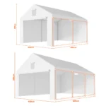 Garážový stan – prémiová konstrukce 38 mm + plachta 280 g/m²