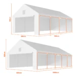 Garážový stan – prémiová konstrukce 38 mm + plachta 280 g/m²