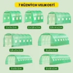 Fóliovník – stabilní, dvojité dveře, UV ochrana