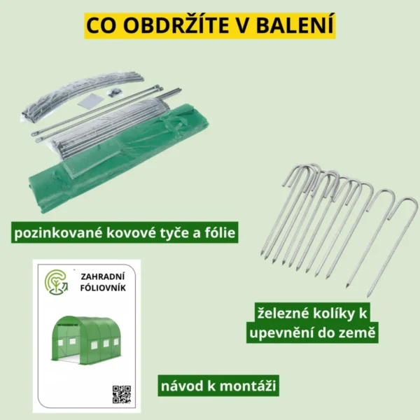 Fóliovník – stabilní, dvojité dveře, UV ochrana