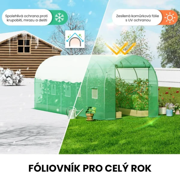 Fóliovník – stabilní, dvojité dveře, UV ochrana
