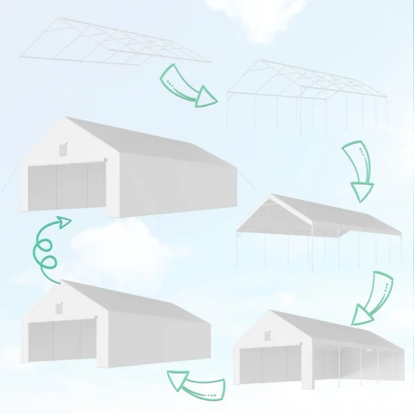 Garážový stan 5×10 m