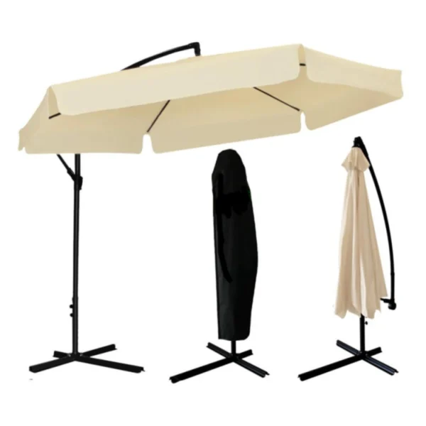 Zahradní slunečník 3 m – béžové