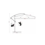 Zahradní slunečník 3 m – béžové