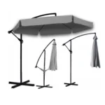 Zahradní slunečník 3 m – šedé