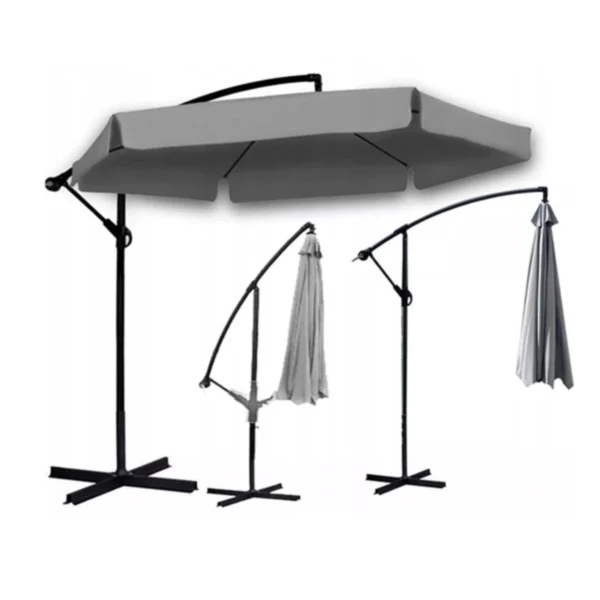 Zahradní slunečník 3 m – šedé