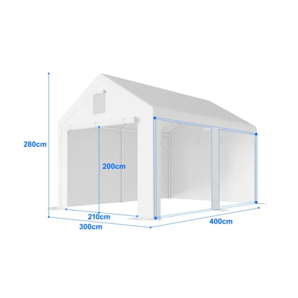 B01438_3_result Garážový stan – prémiová konstrukce 38 mm + plachta 280 g/m²
