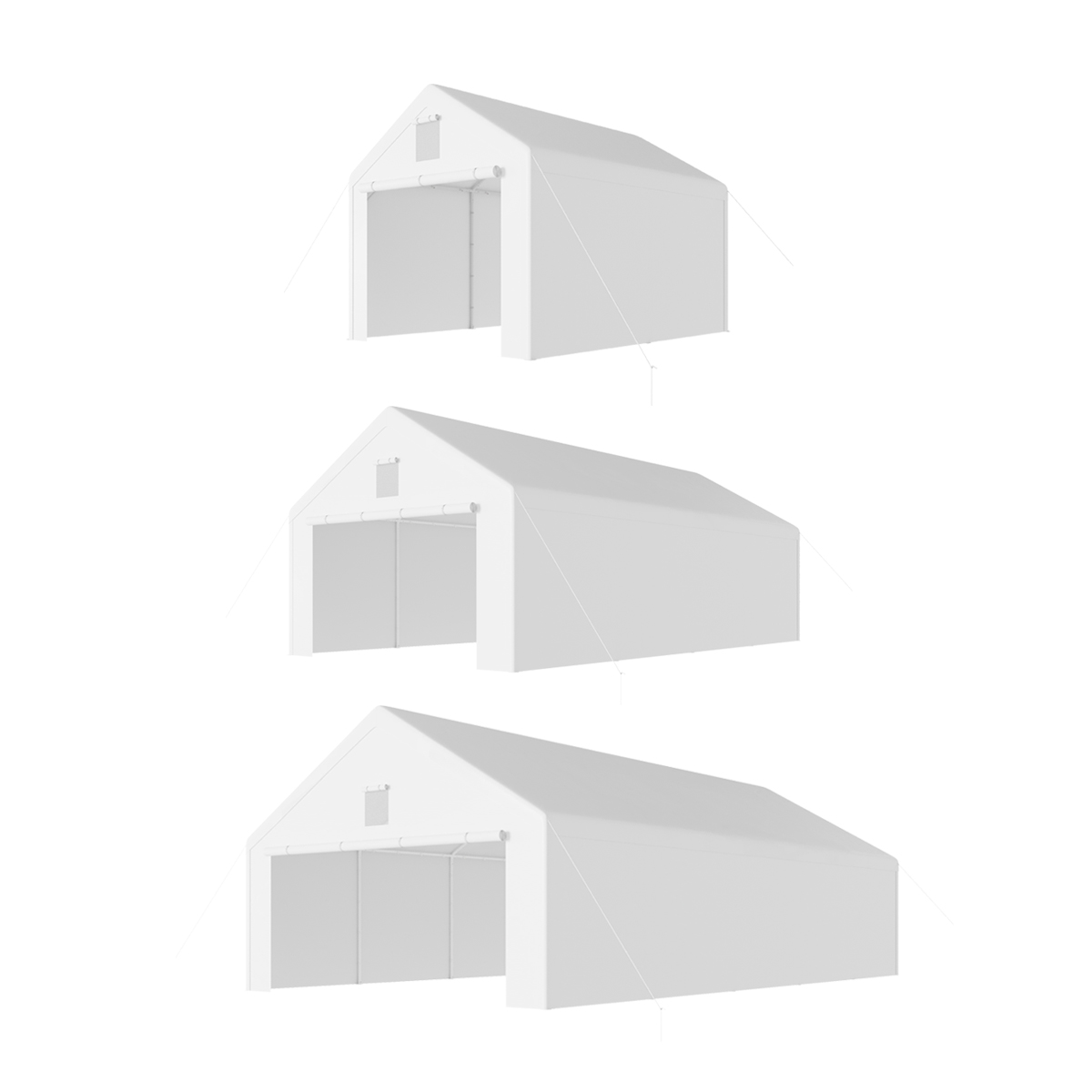 Garážový stan – konstrukce 38 mm + plachta 280 g/m²