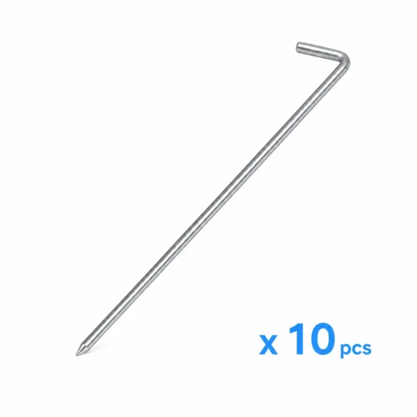 Kovové upevňovací kolíky pro stany a plachty 30 cm – 10 ks