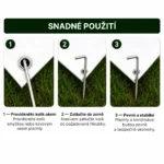 Kovové upevňovací kolíky pro stany a plachty 30 cm – 10 ks