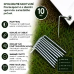 Kovové upevňovací kolíky pro stany a plachty 30 cm – 10 ks