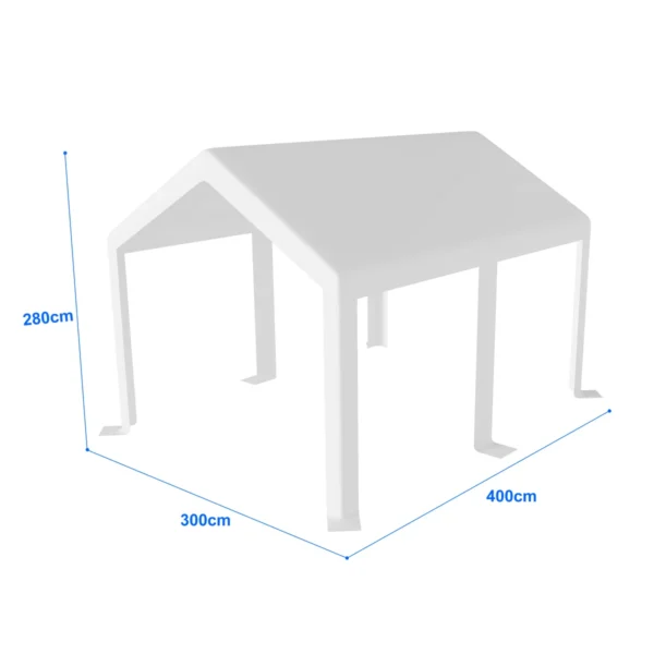 Náhradní střešní plachta pro prémiový garážový stan 3×4 m | 280 g/m² PE