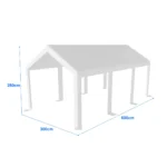 Náhradní střešní plachta pro prémiový garážový stan 3×6 m | 280 g/m² PE