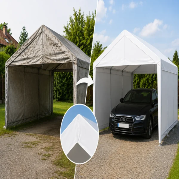 Náhradní střešní plachta pro prémiový garážový stan 3×6 m | 280 g/m² PE