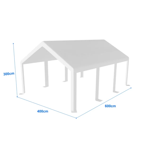 Náhradní střešní plachta pro prémiový garážový stan 4×6 m | 280 g/m² PE