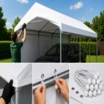 Náhradní střešní plachta pro prémiový garážový stan 4×6 m | 280 g/m² PE
